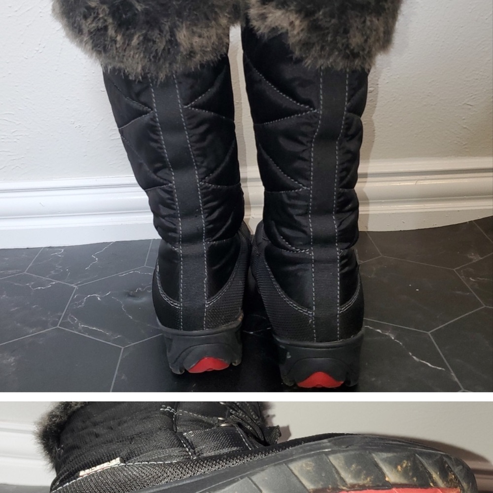 Kamik Snow boots faux fur black sz 6 - Picture 2 of 4